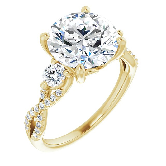 14K Yellow Engagement Ring Mounting