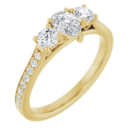 14K Yellow Engagement Ring Mounting