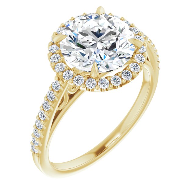 14K Yellow Engagement Ring Mounting