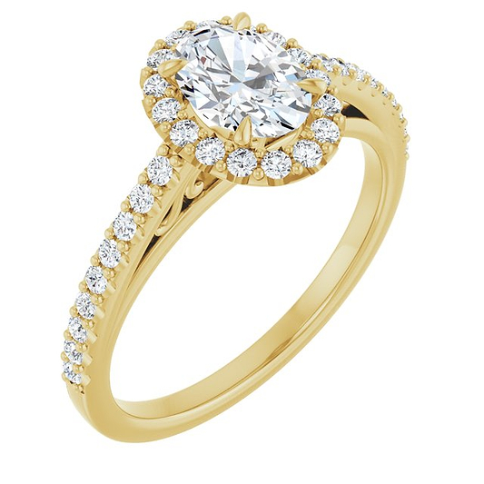 18K Yellow Engagement Ring Mounting