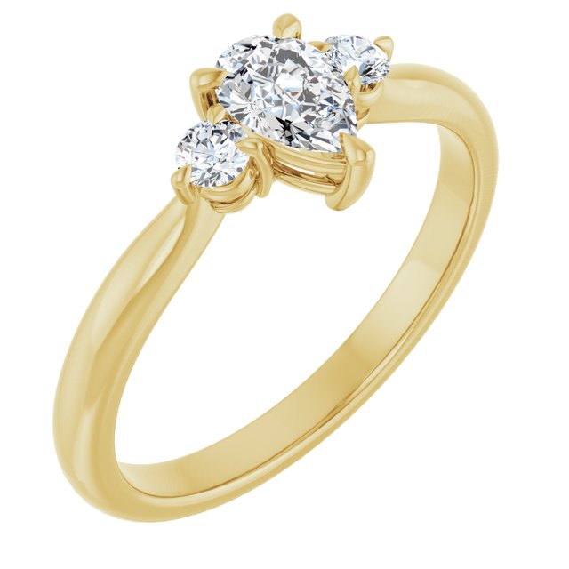 18K Yellow Engagement Ring Mounting