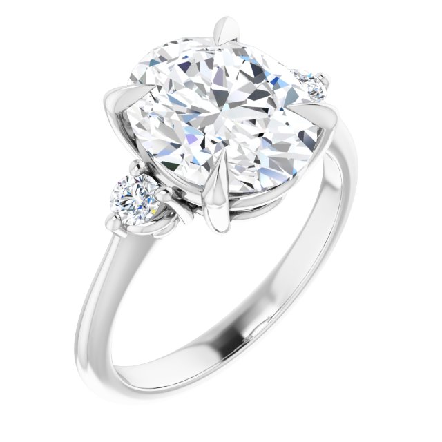 18K White Engagement Ring Mounting