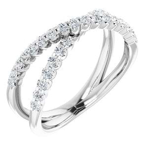 18K Lab-Grown Diamond Criss-Cross Ring