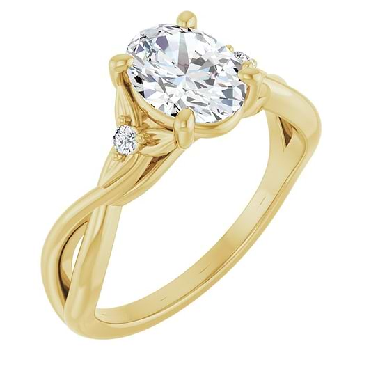 14K Yellow Engagement Ring Mounting