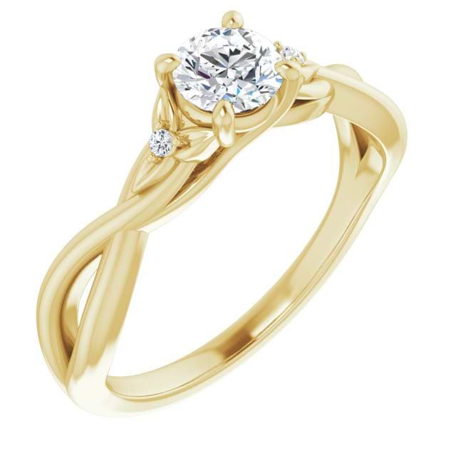 18K Yellow Engagement Ring Mounting