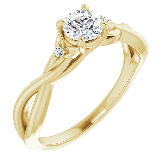 18K Yellow Engagement Ring Mounting