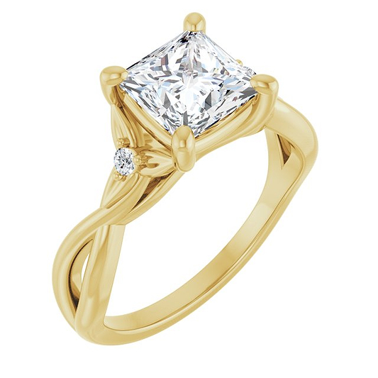 14K Yellow Engagement Ring Mounting