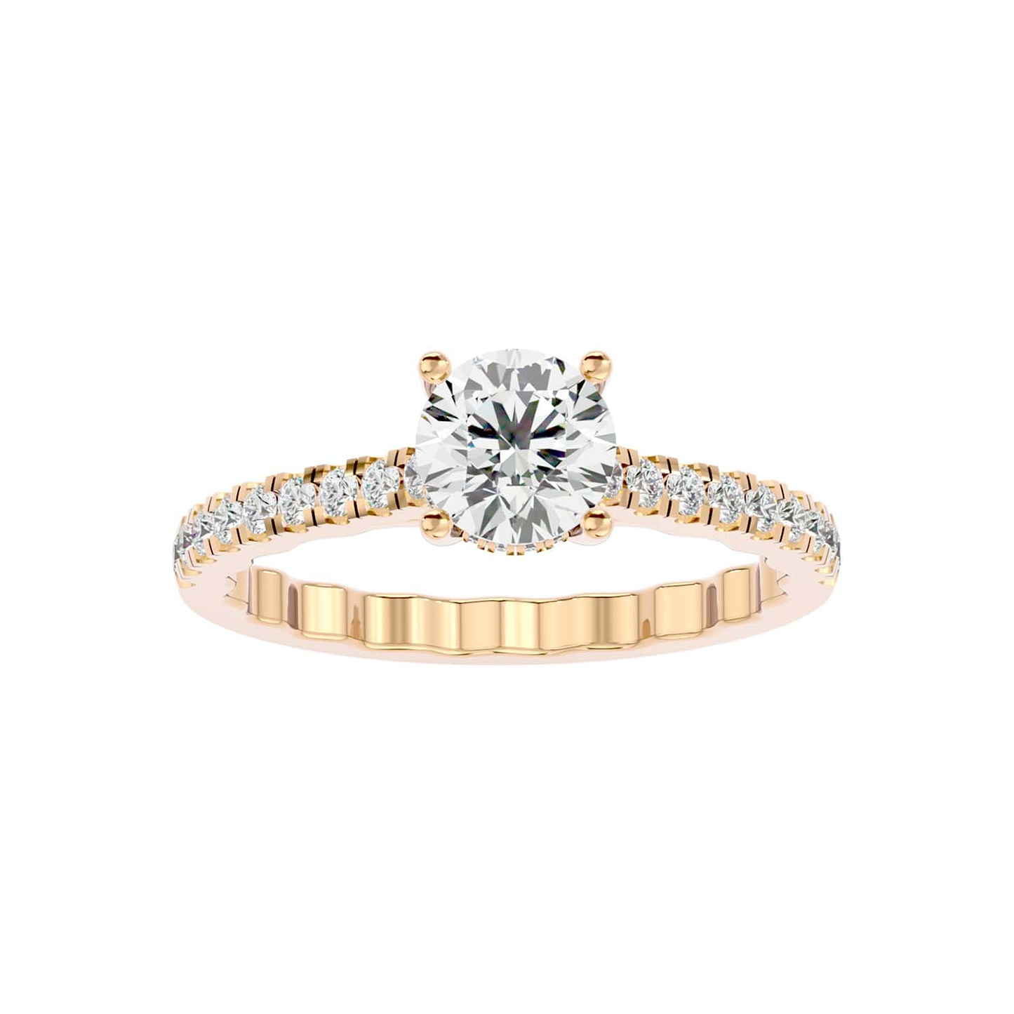 Sencilla Solitaire Ring with Princess Centre Diamond