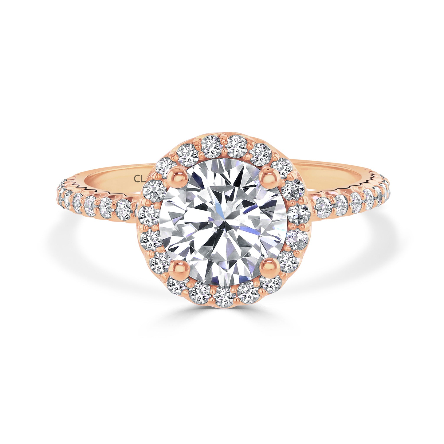 14 K Rose Gold Bezel Set Engagement Ring