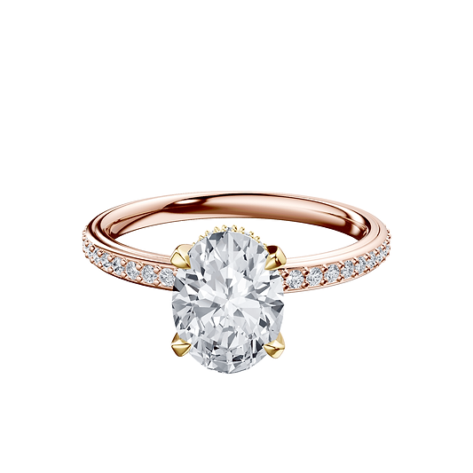 Oval 1ct 14K Rose Gold Ring