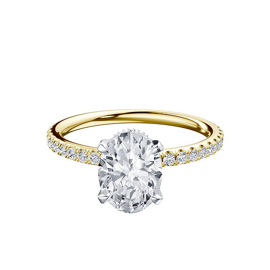 Oval 1ct 14K Yellow Gold Ring