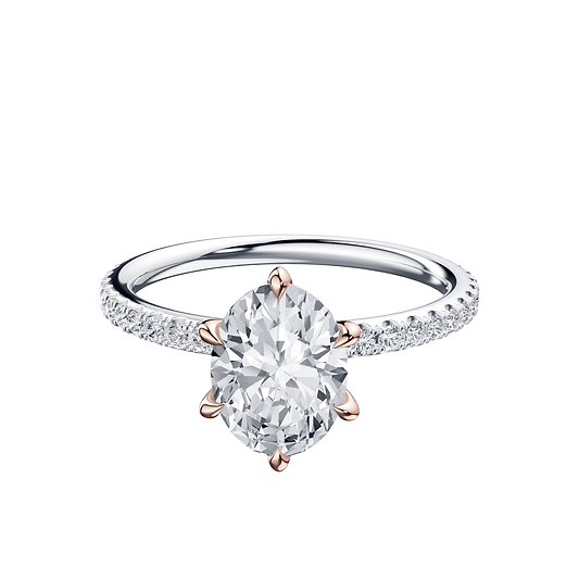 Oval 2ct 14K White Gold Ring