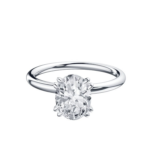 Oval 2ct 14K White Gold Ring