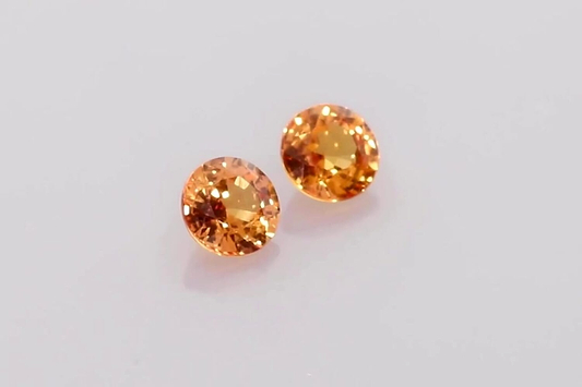 Round Orange Sapphire 0.66ct