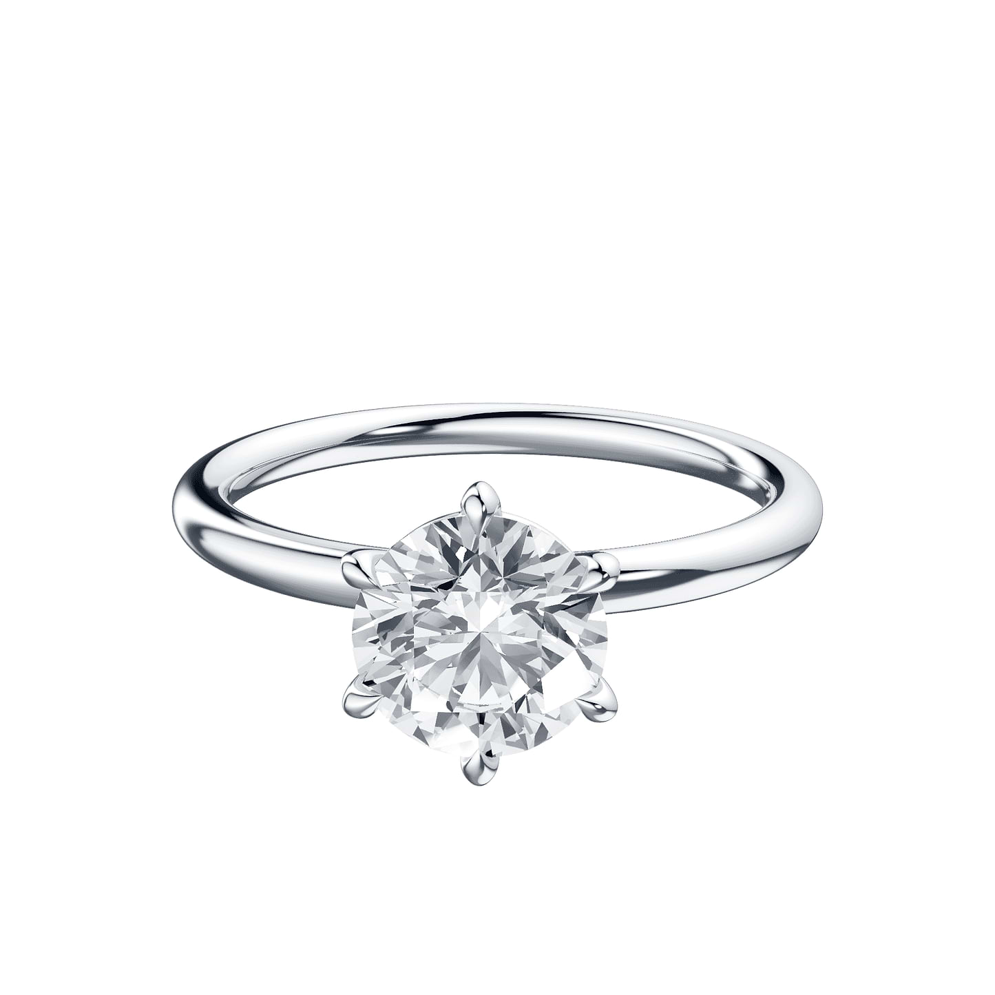 Round 2ct 14K White Gold Ring
