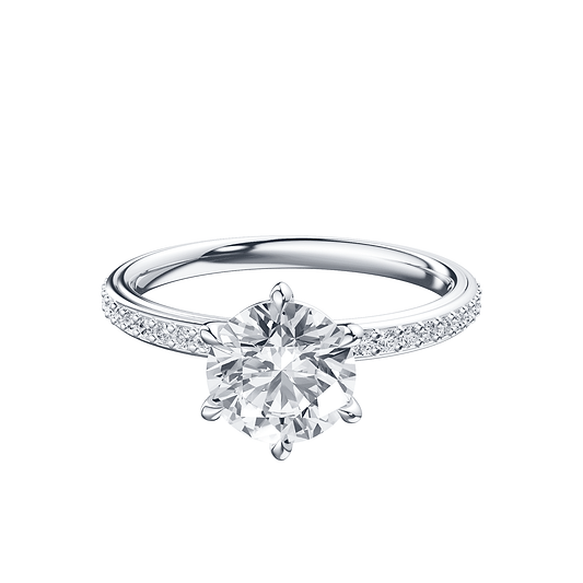 Round 1ct 14K White Gold Ring