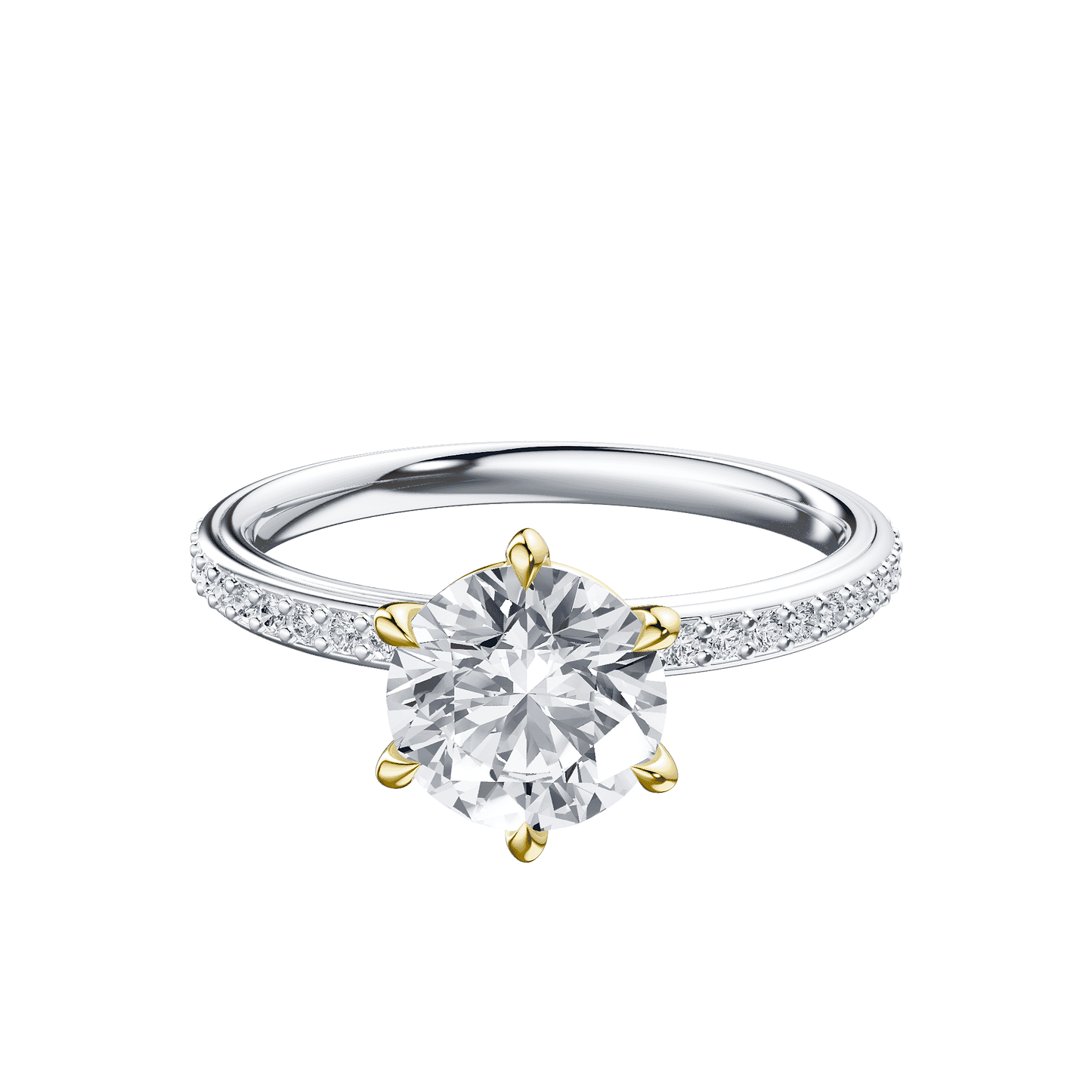 Round 2ct 14K White Gold Ring