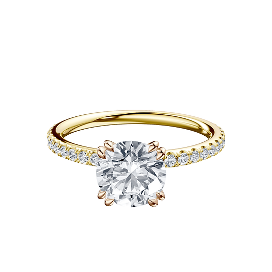 Round 2ct 14K Yellow Gold Ring