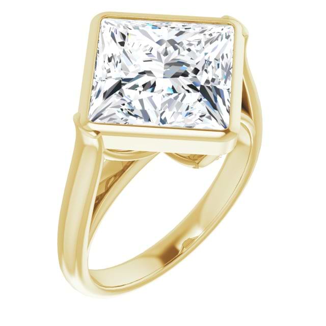 14K Yellow 10 Square Engagement Ring Mounting