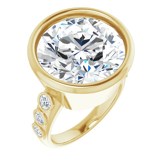14K Yellow 15 Round Ring Mounting