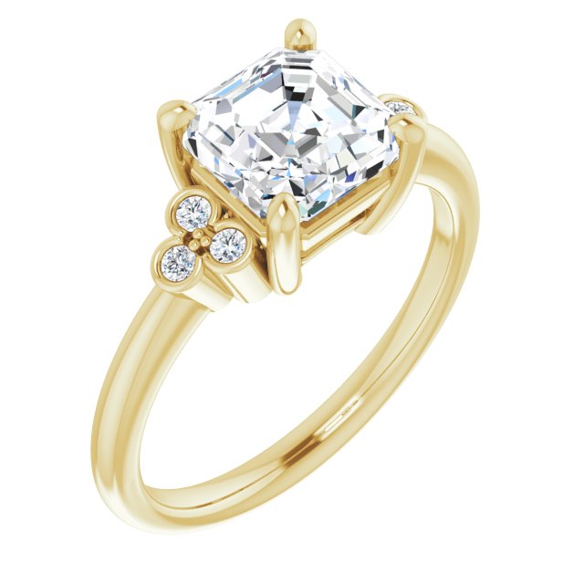 18K Yellow Asscher Ring Mounting