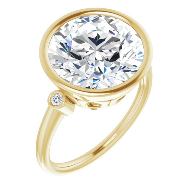 18K Yellow 12 Round Ring Mounting
