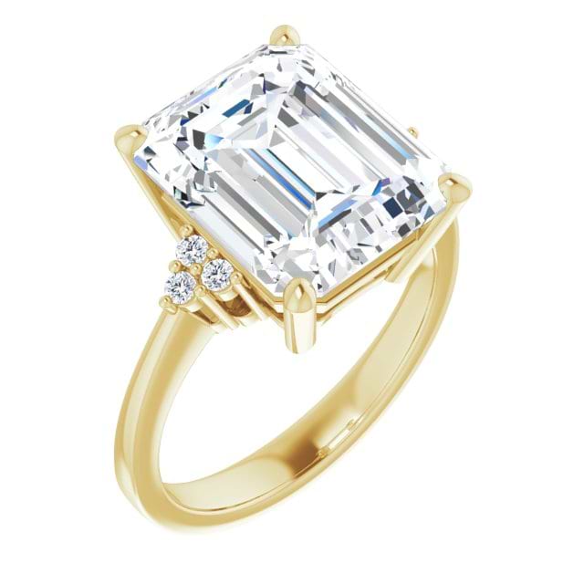 14K Yellow Emerald Ring Mounting