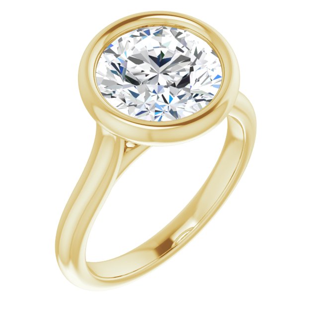 14K Yellow 9.4 Round Engagement Ring Mounting