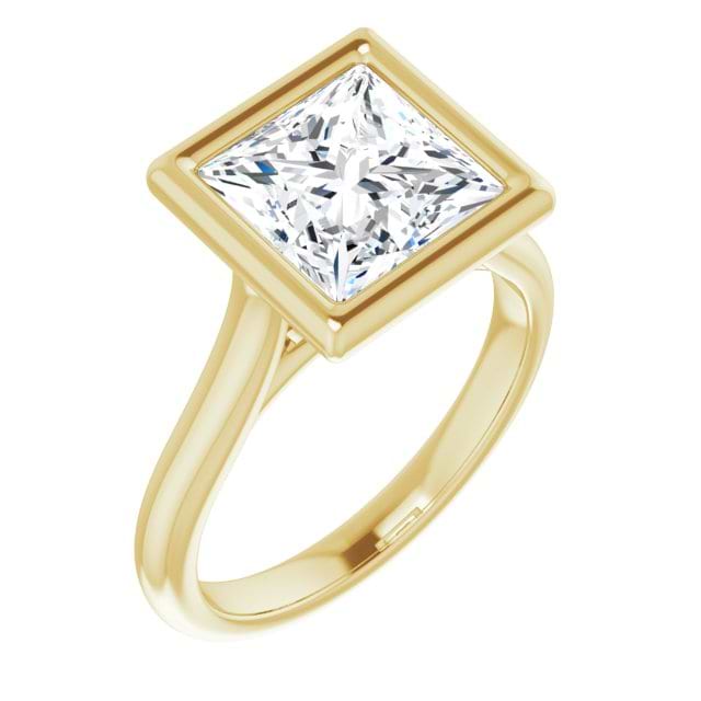 14K Yellow 8 Square Engagement Ring Mounting