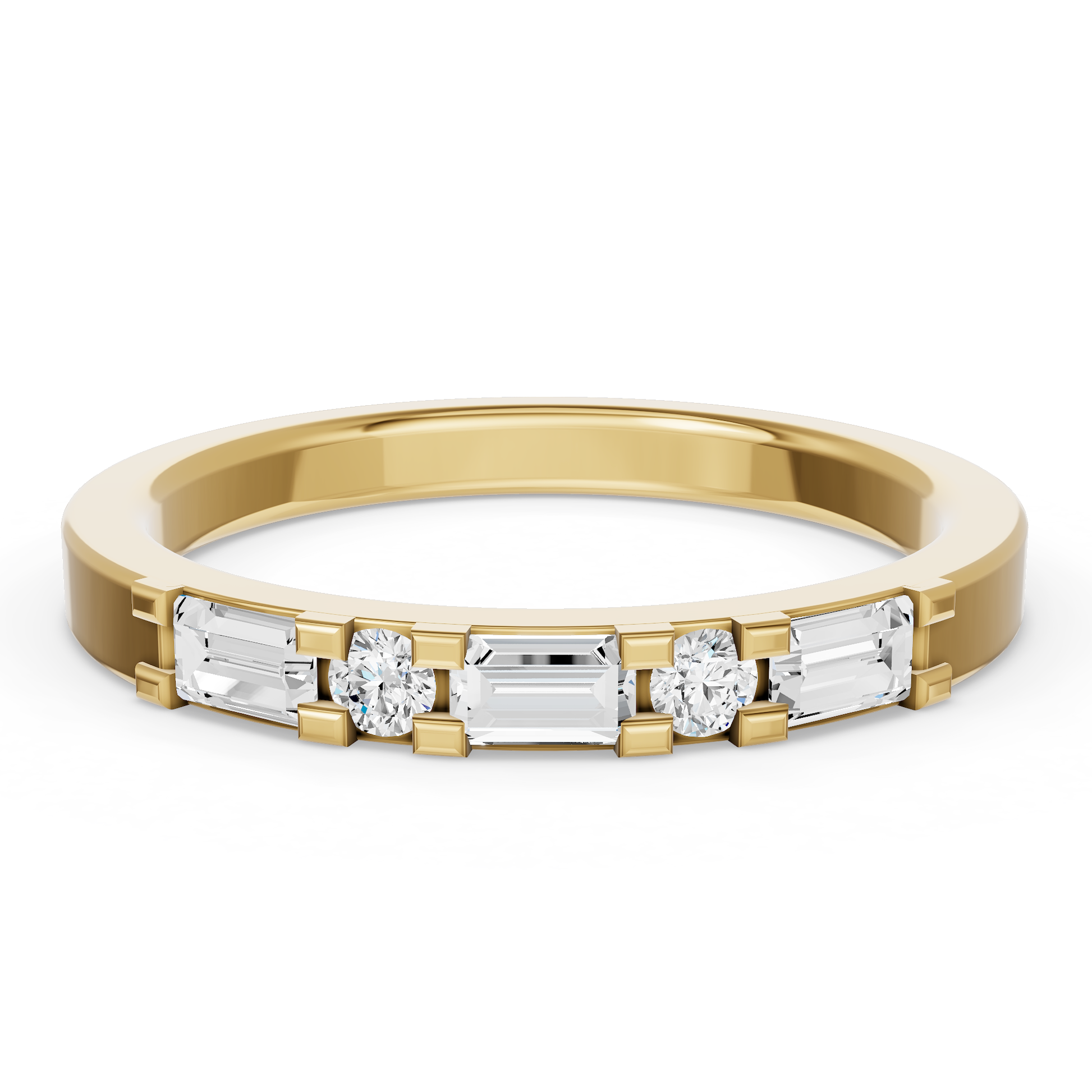 18K Yellow Gold Diamond Band