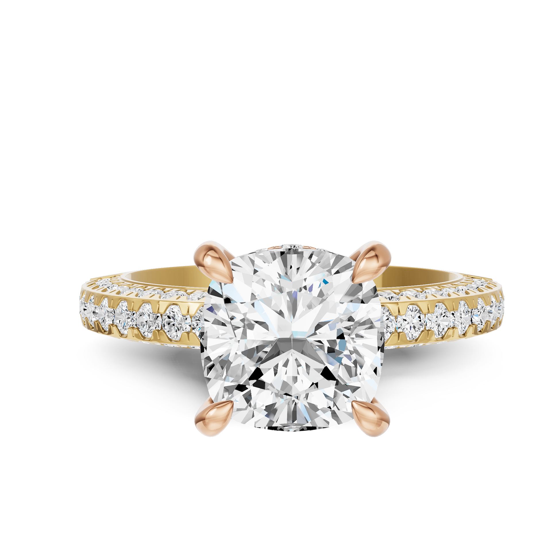 Hidden Halo Cathedral Eternity Band Ring