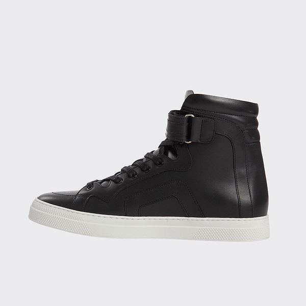 112 high-top sneakers for men in black leather — PIERRE HARDY