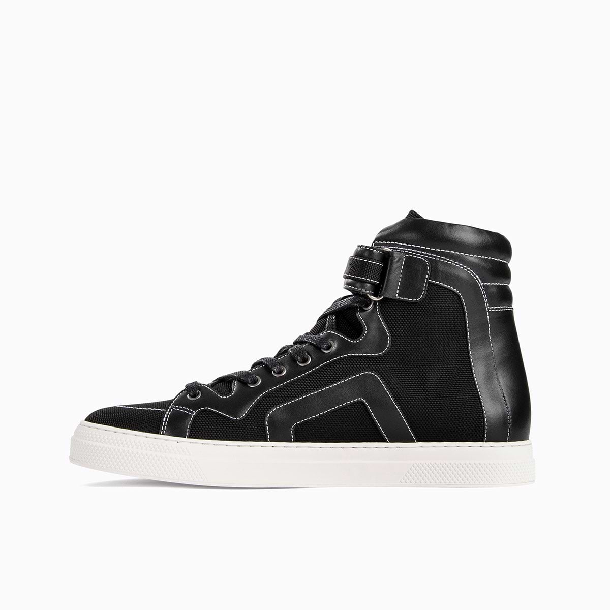 112 high top sneakers for men in black leather PIERRE HARDY
