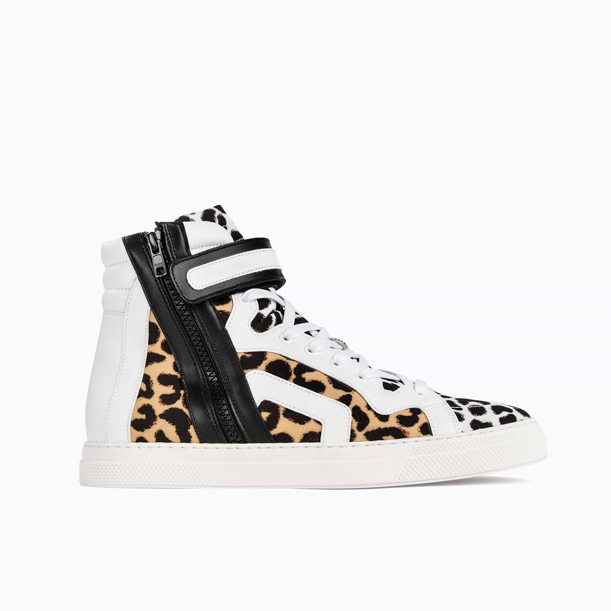 112 high-top sneakers for men in leopard printed canvas — PIERRE HARDY