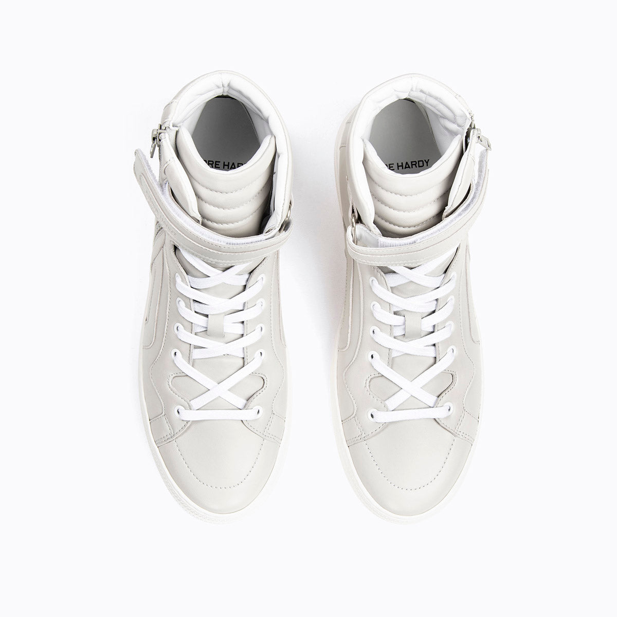 112 high top sneakers for men in off white leather PIERRE HARDY
