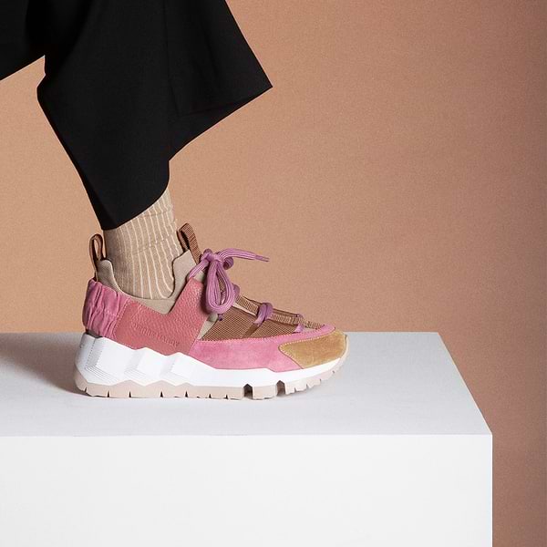 PIERRE HARDY スニーカー TREK COMET XL YS02 COMET XL sneakers for women in sand canvas and rosewood