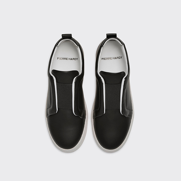 スニーカー Pierre Hardy Sneakers & Slip-On (JS02Z CALFWHITE BLACK) SLIDER sneakers for women in white leather — PIERRE HARDY