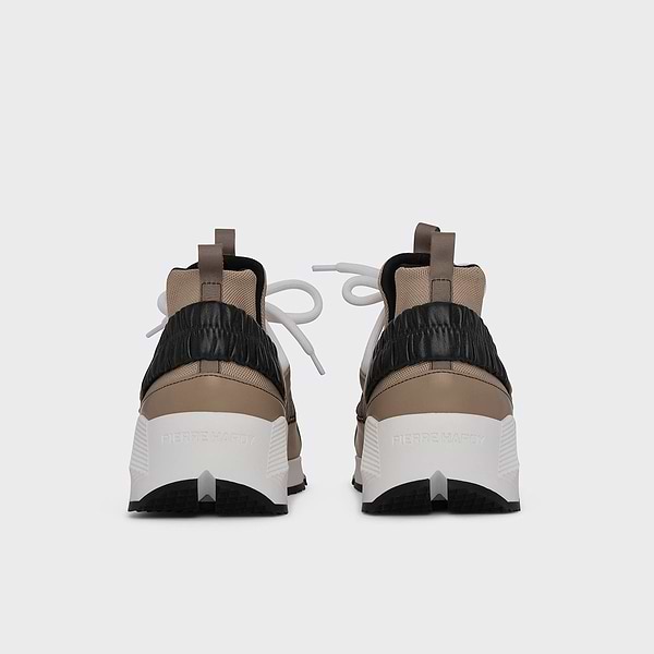 TREK COMET men's sneakers in sand canvas & leather — PIERRE