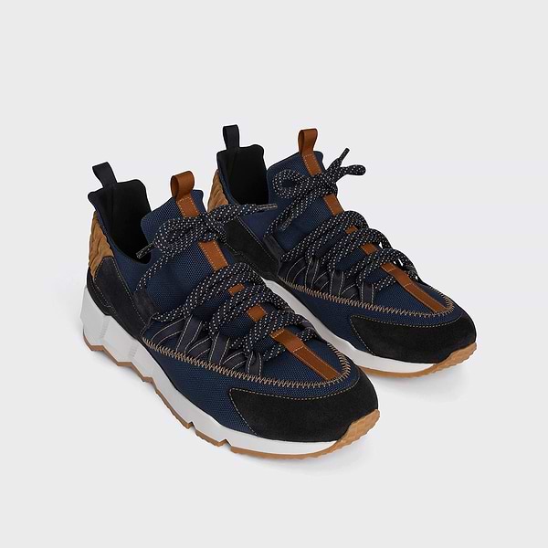 ●Pierre Hardy●TREK COMET LX01X (PHS001gr) TREK COMET men's sneakers in navy canvas & camel leather