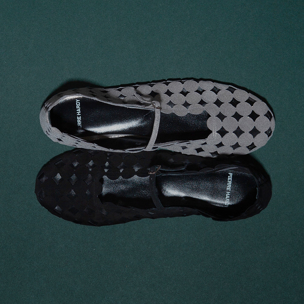 MINI BULLES ballerinas for women in black suede leather — PIERRE HARDY