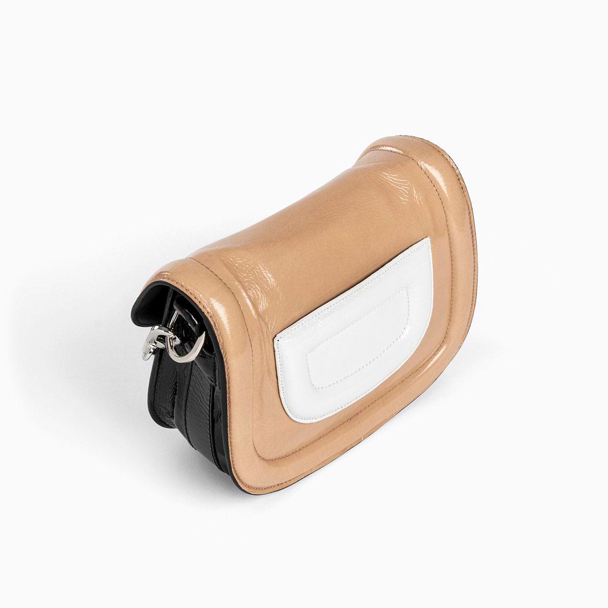Beige patent bag clearance