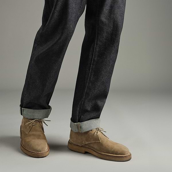 ANTOINE DESERT boots for men in sand suede leather — PIERRE HARDY