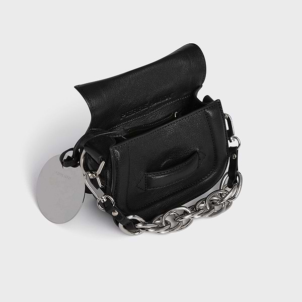 ALPHAVILLE handbag in camel & black grained kid leather