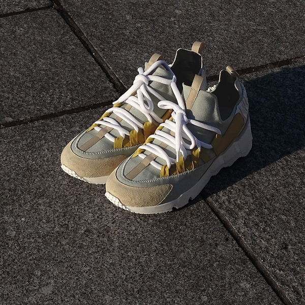 TREK COMET sneakers for men in grey canvas and yellow leather