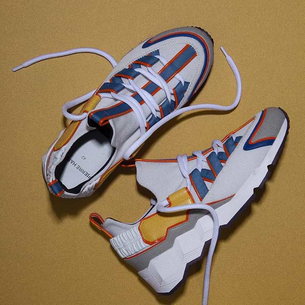 TREK COMET sneakers for men in white canvas and yellow