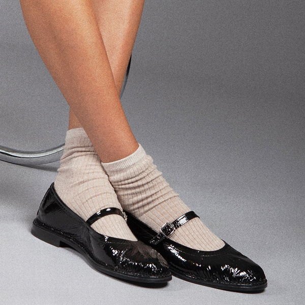 TRISH ballerina for women in black patent leather — PIERRE HARDY