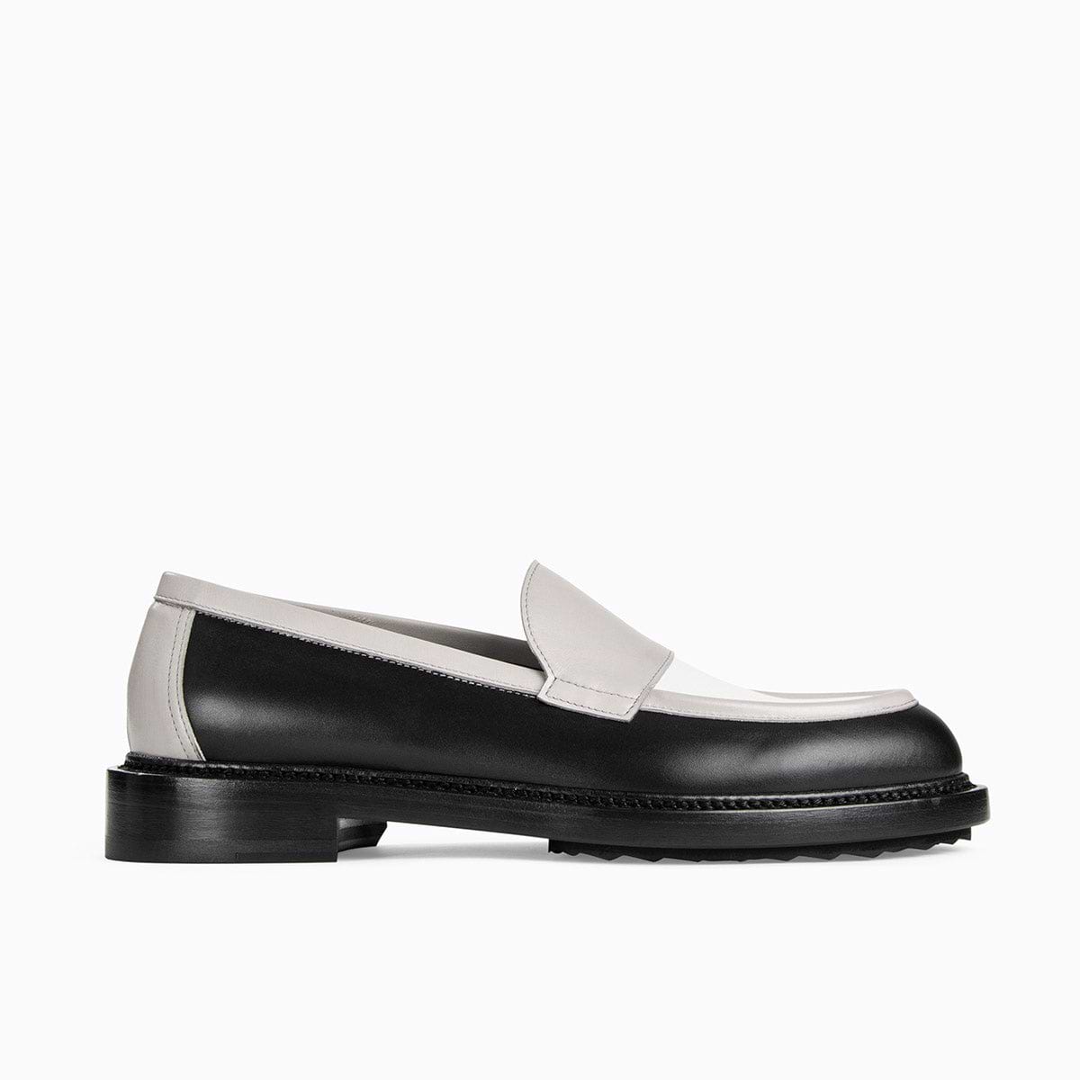 JOHN loafers for men in black white grey calf leather PIERRE