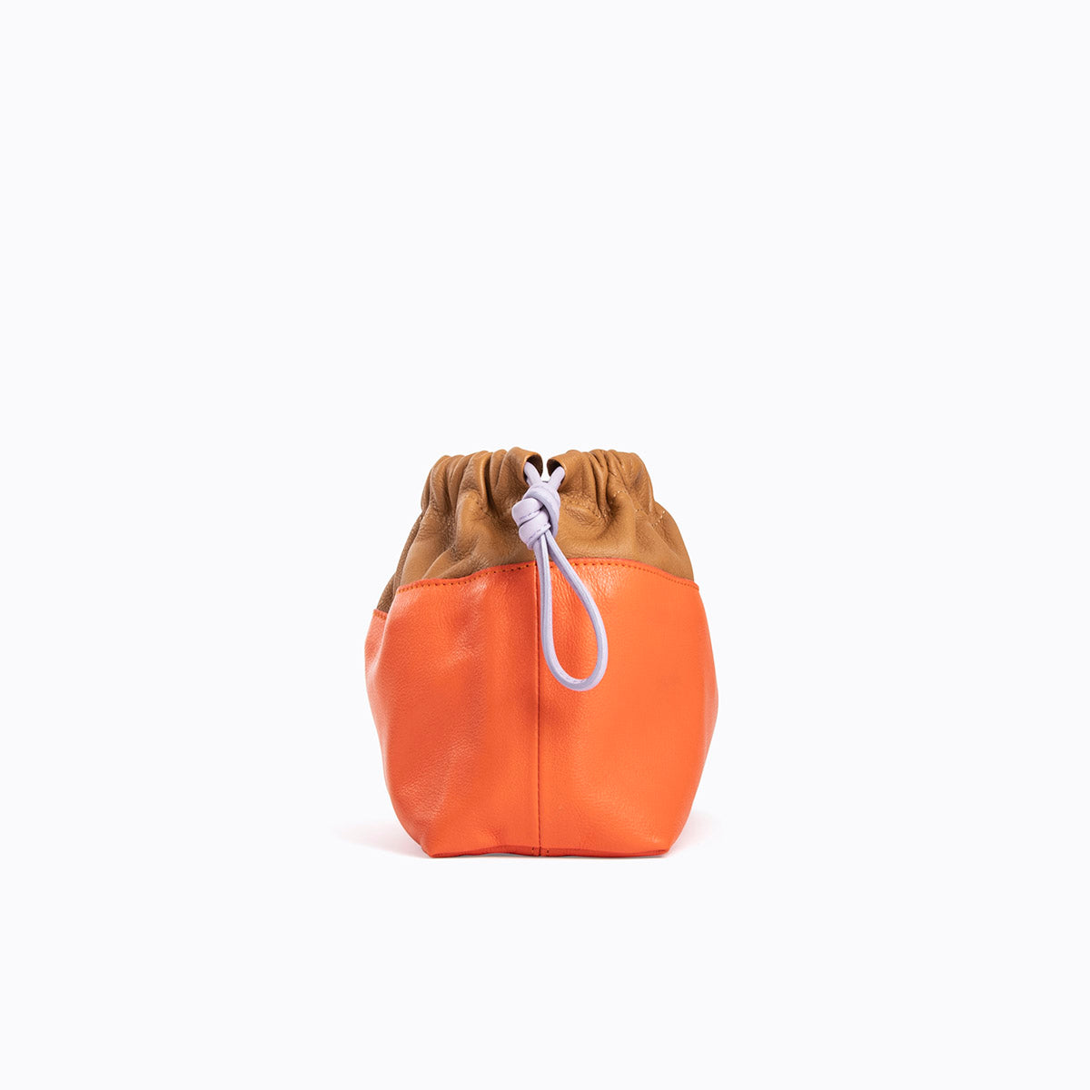 TWIN clutch for women in cognac orange calf leather PIERRE HARDY
