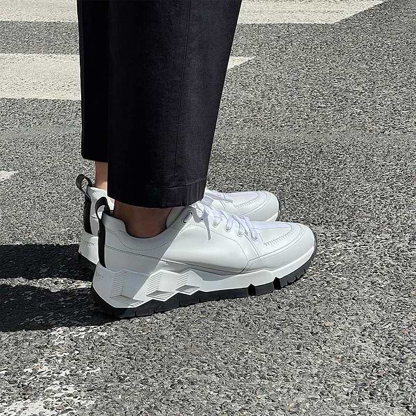 STREET LIFE sneakers for men in white calf leather — PIERRE