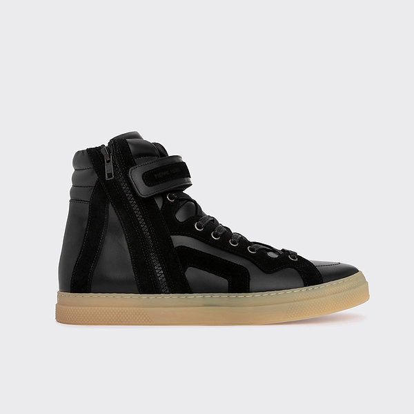 112 high-top sneakers for men in black suede leather — PIERRE HARDY